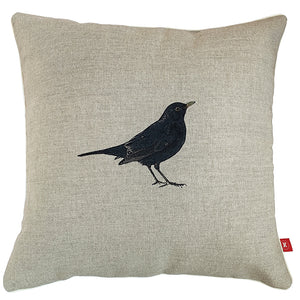 Country blackbird cushion cover