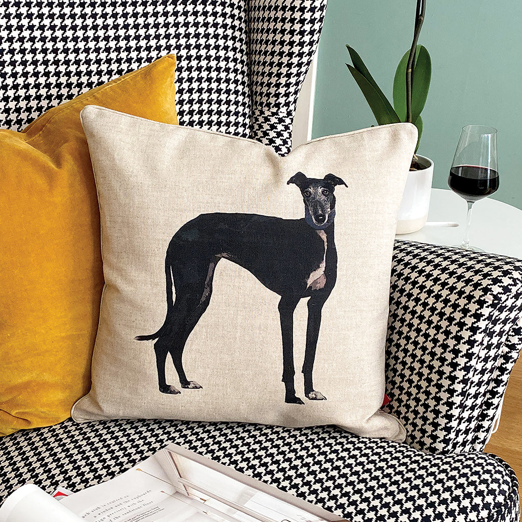 black greyhound cushion