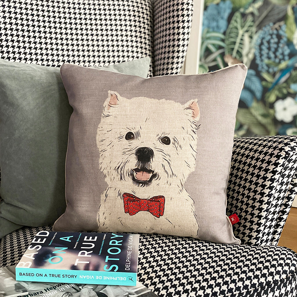 west highland terrier cushion